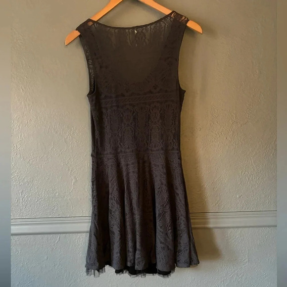 Free People, lace overlay, camisole, tulle slip, dress, small - Picture 5 of 11